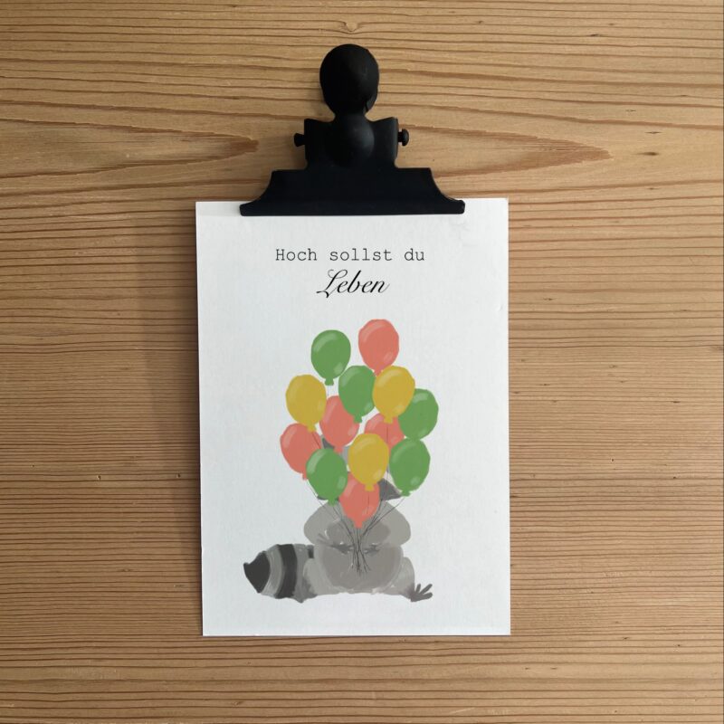 Karte - Hoch sollst du Leben